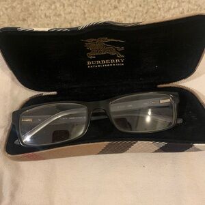 Burberry Black Eyewear with Plaid Case